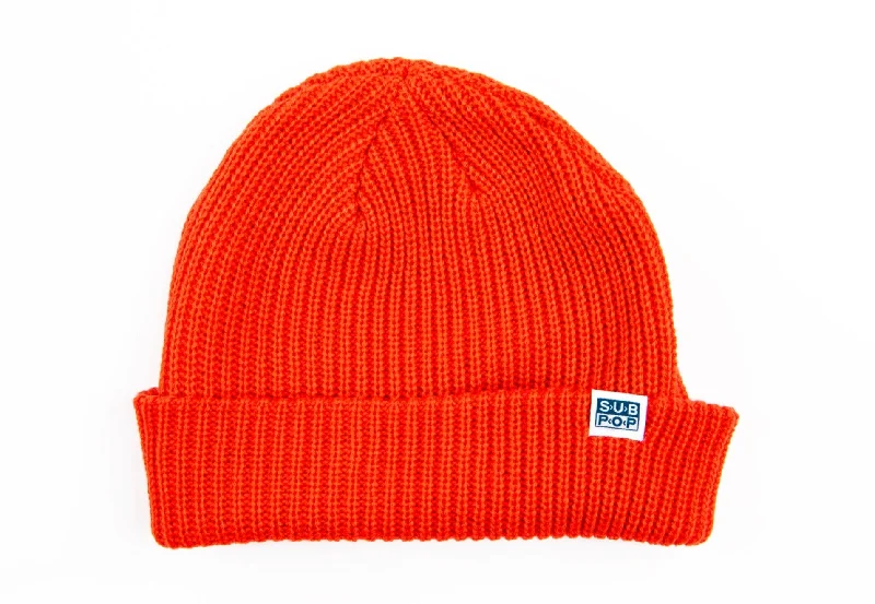 Hats With Adjustable Fit-Wide Cable Knit Hat Red