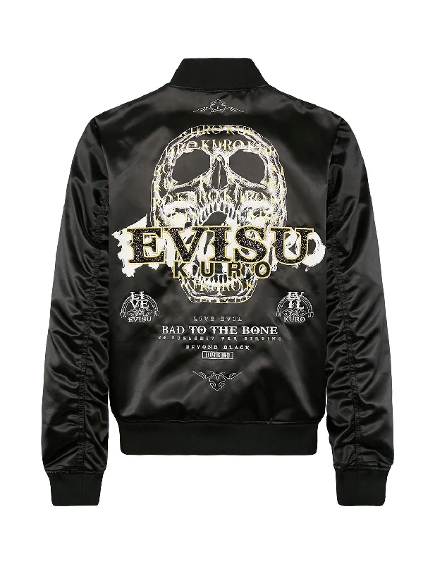 Jackets For Wind Protection-Swarovski Crystal Logo MA-1 Bomber Jacket