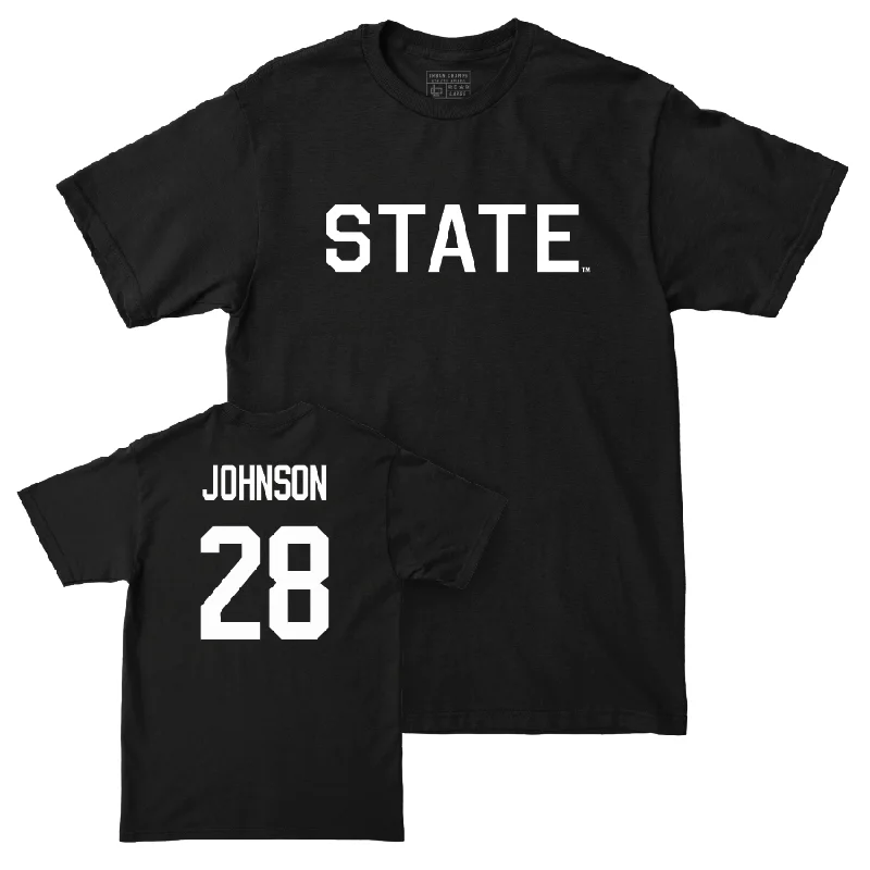 T-Shirt For School Custom Fan Apparel-Football Black State Tee   - Tanner Johnson