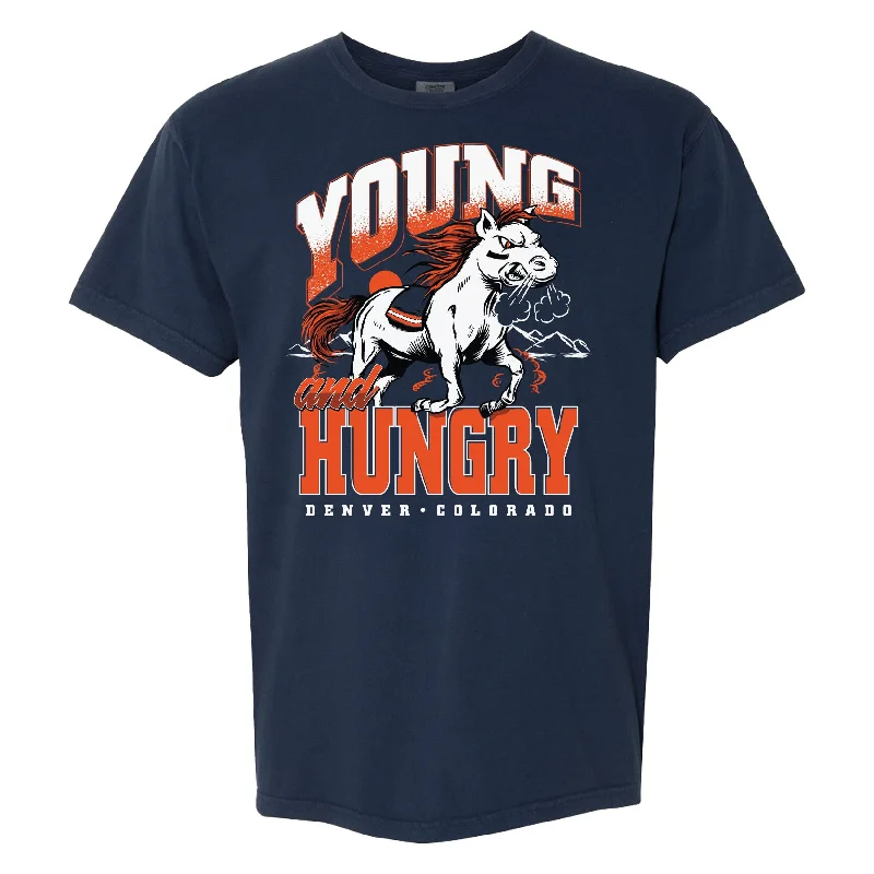 T-Shirt For Game Day Wear-Young And Hungry Tee