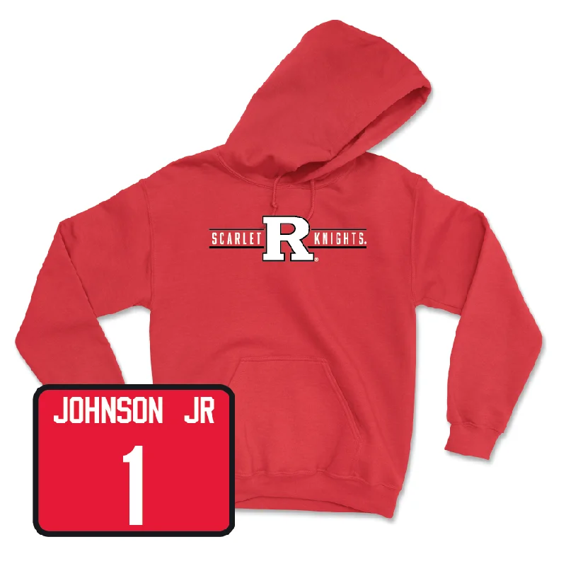 Hoodies With Team Name-Red Baseball Scarlet Knights Hoodie - RJ Johnson Jr