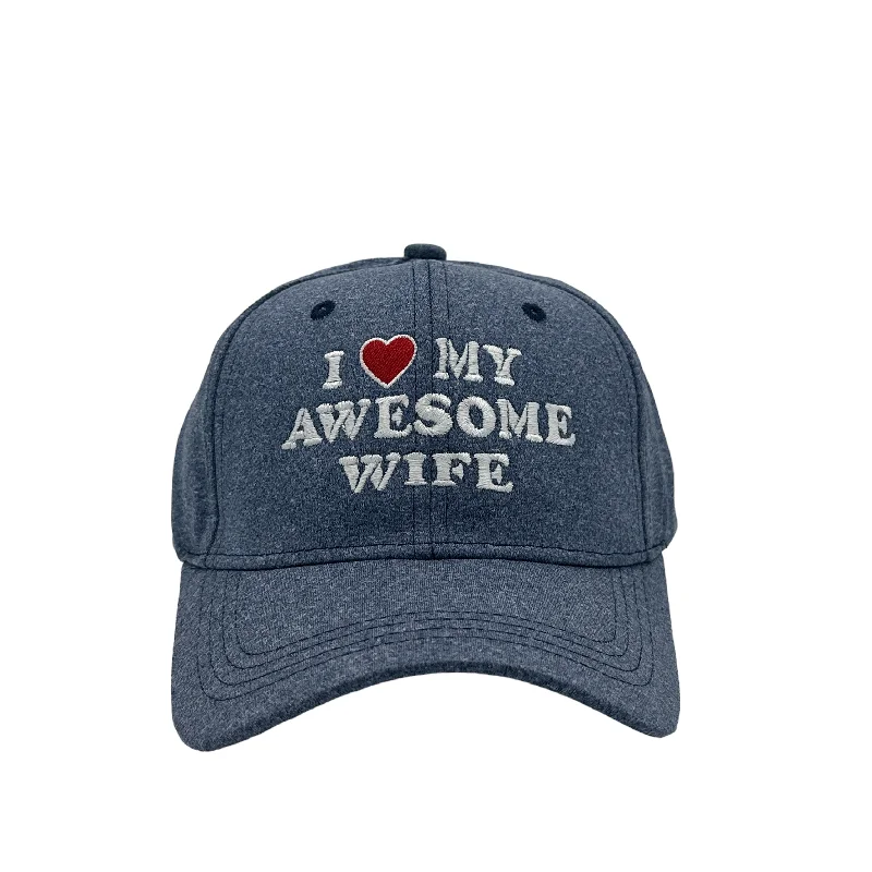 Hats For Professional Teams-I Love MY Awesome Wife