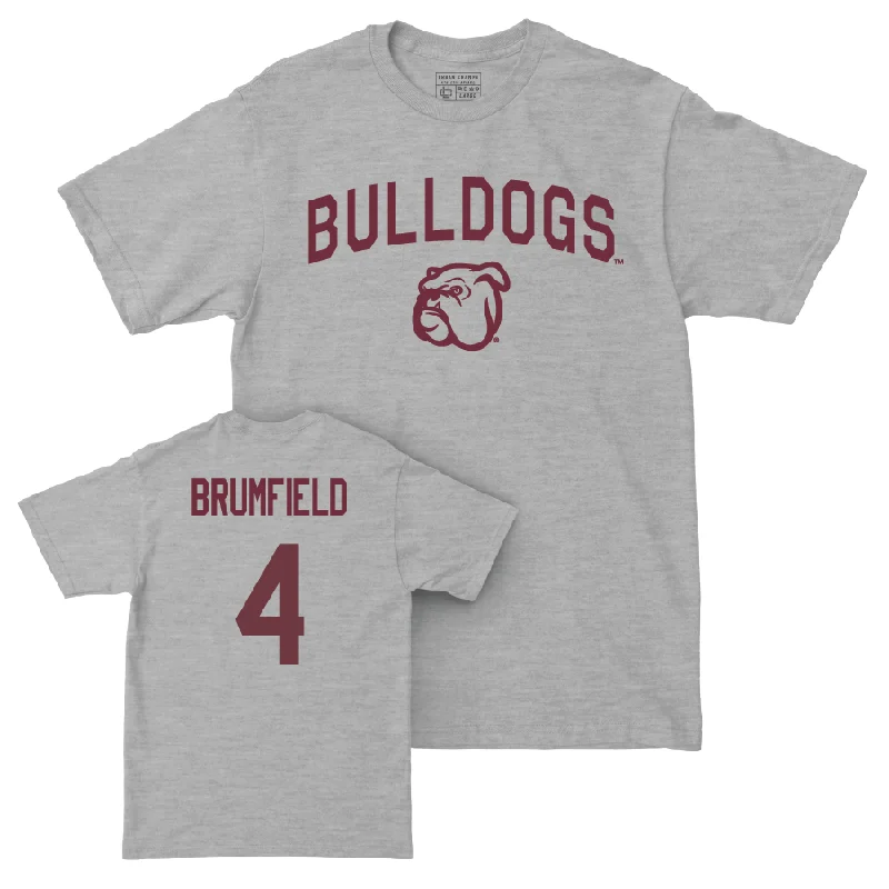 T-Shirt For Custom Fan Recognition Gear-Sport Grey Football Bulldogs Tee   - DeAgo Brumfield