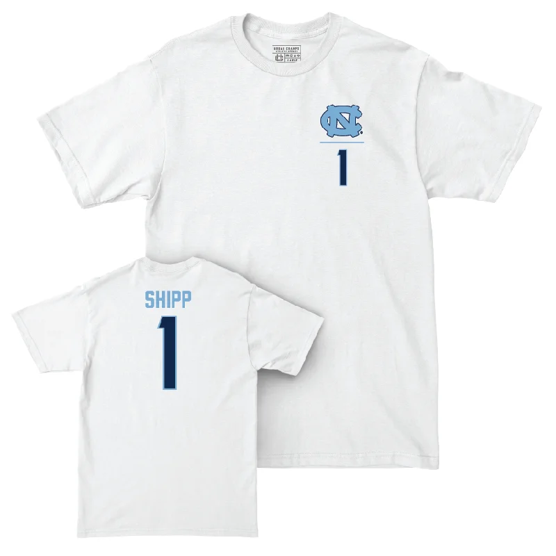 T-Shirt For Team Apparel Customization-UNC Football White Logo Comfort Colors Tee  - Jordan Shipp