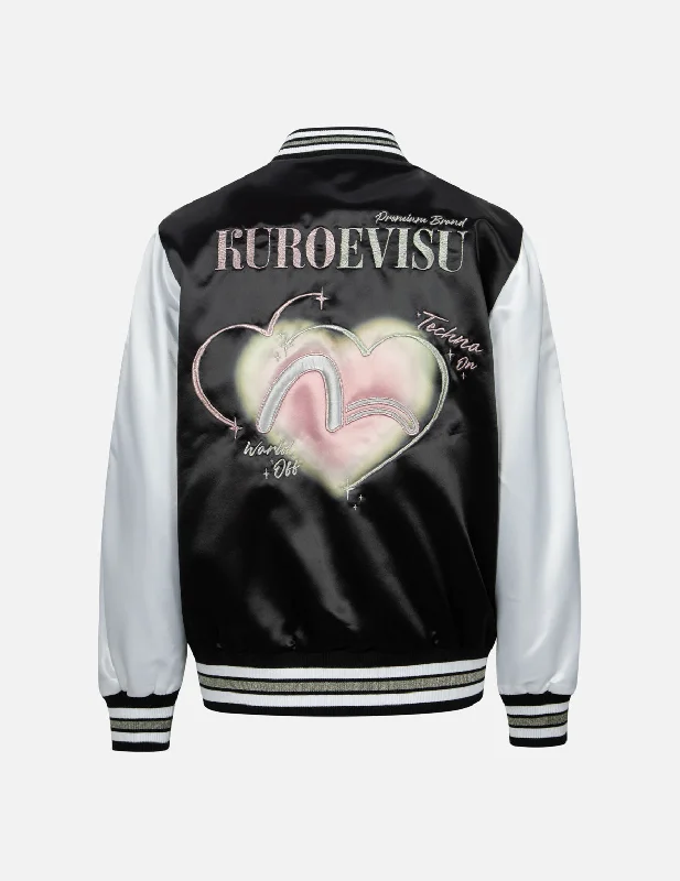 Jackets For Corporate Orders-EK Gem Embroidery and Seagull Appliqué Oversized Souvenir Jacket