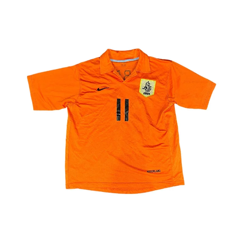 T-Shirt For Signature Personalized Designs-2006-07 Orange Nike Netherlands Robben Shirt - M