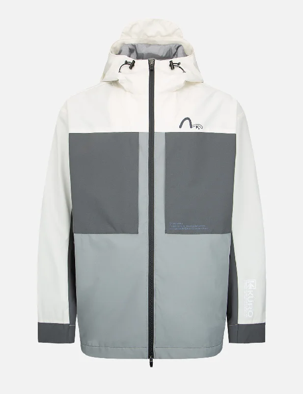 Jackets For Skiing-Logo Print Colorblock Windbreaker Jacket