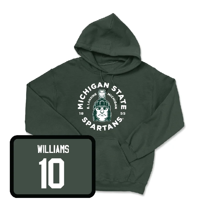 Hoodies For Custom Screen Printing-Green Baseball East Lansing Hoodie - Nick Williams