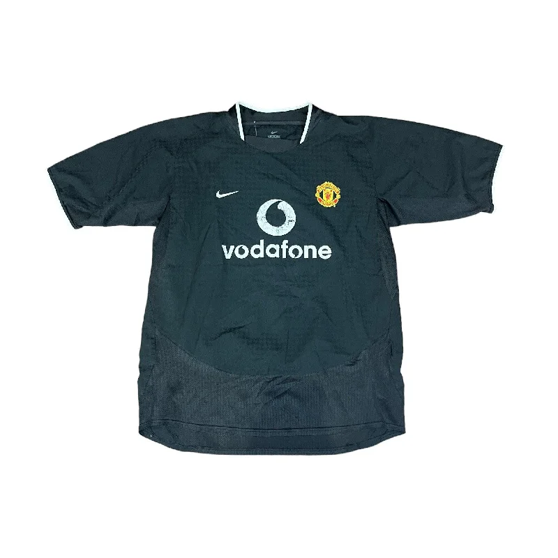 T-Shirt For Tournament Fan Customization-2003-05 Black Nike Manchester United Shirt - XL