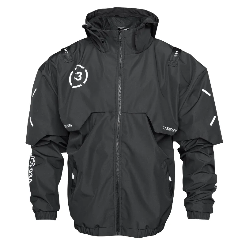 Jackets For Soccer Teams-WB-Type 03A Black Windbreaker