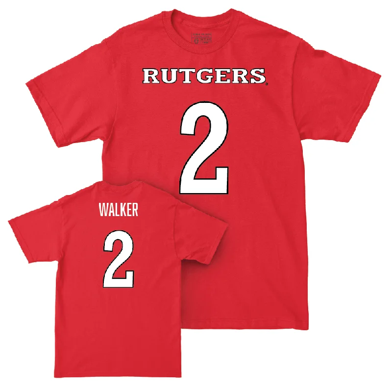 T-Shirt For Promotional Sales-Red Football Shirsey Tee - Moses Walker