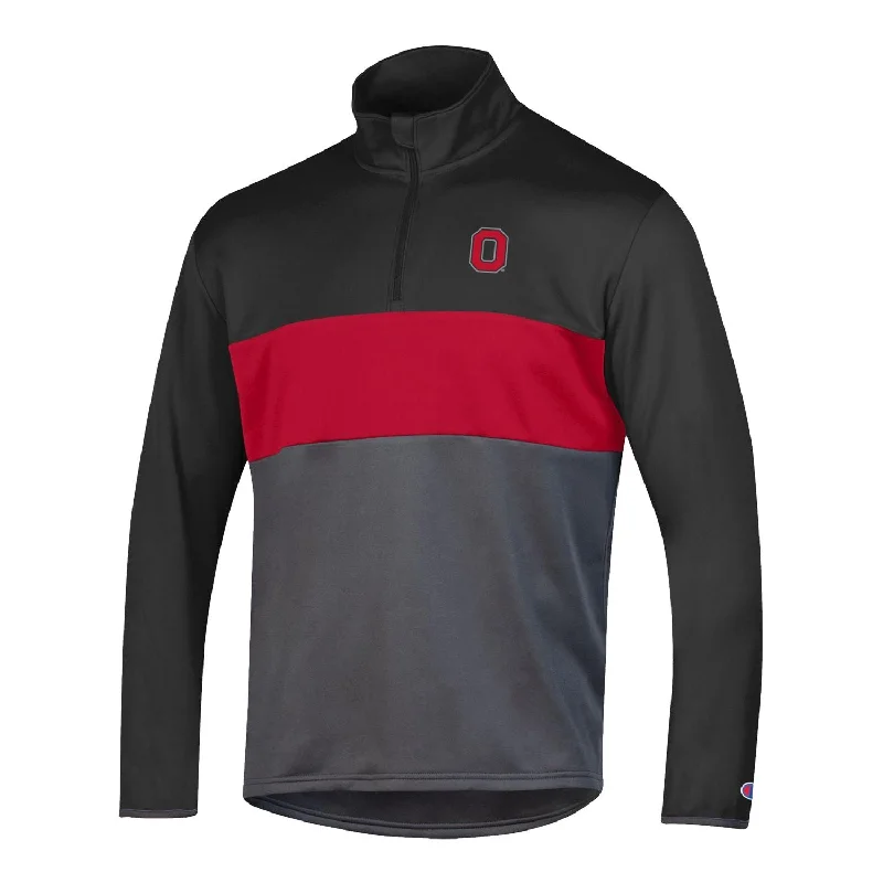 Jackets With Thermo-Insulation-Ohio State Buckeyes Athletic Fleece 1/4 Zip Jacket