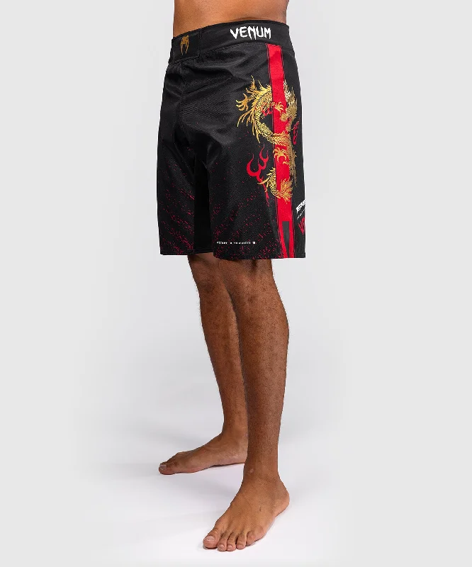 Shorts With Button Fly-Venum x TEKKEN 8 - Marshall Law Fight Shorts - Black/Red/Gold