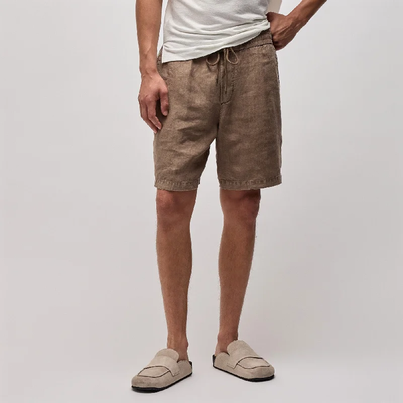 Basketball Shorts With Pockets-Relaxed Fit Linen Short - Cargo Pigment