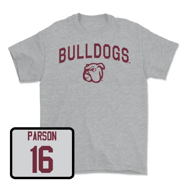 T-Shirt For Event-Specific Custom Orders-Sport Grey Football Bulldogs Tee - Chris Parson