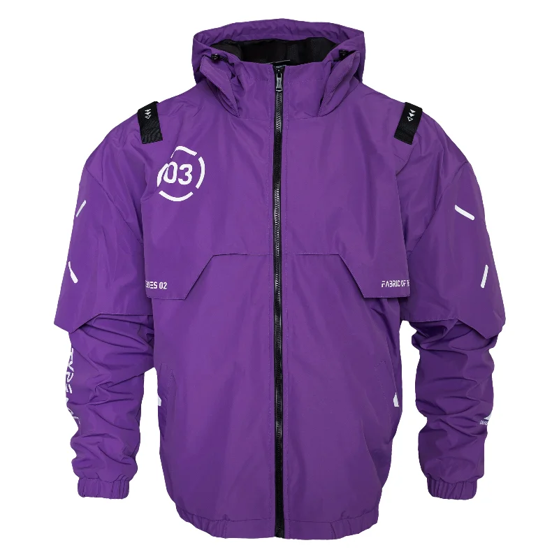 Jackets For Football Teams-WB-Type 03A Purple Windbreaker