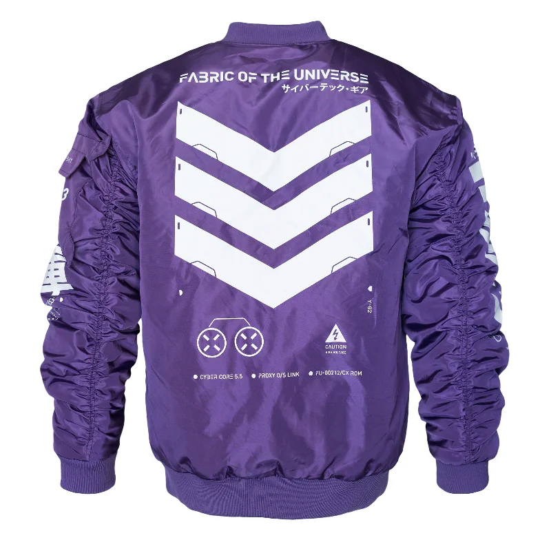 Jackets With Stylish Designs-V3-3 Purple Bomber Jacket