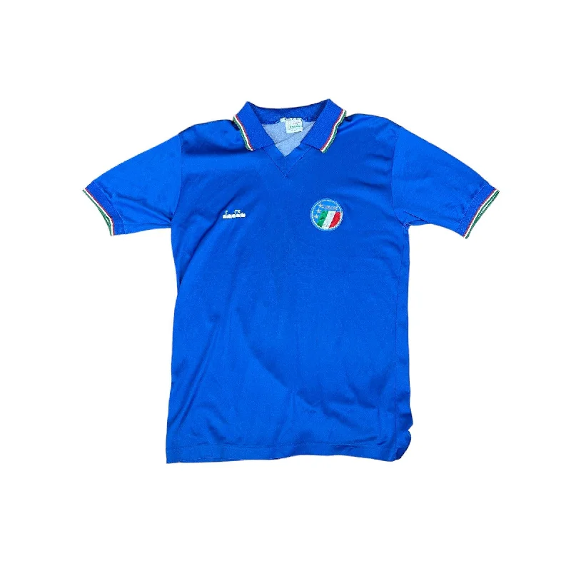 T-Shirt For Special Fan Event Gear-1986-90 Blue Italy Shirt - L