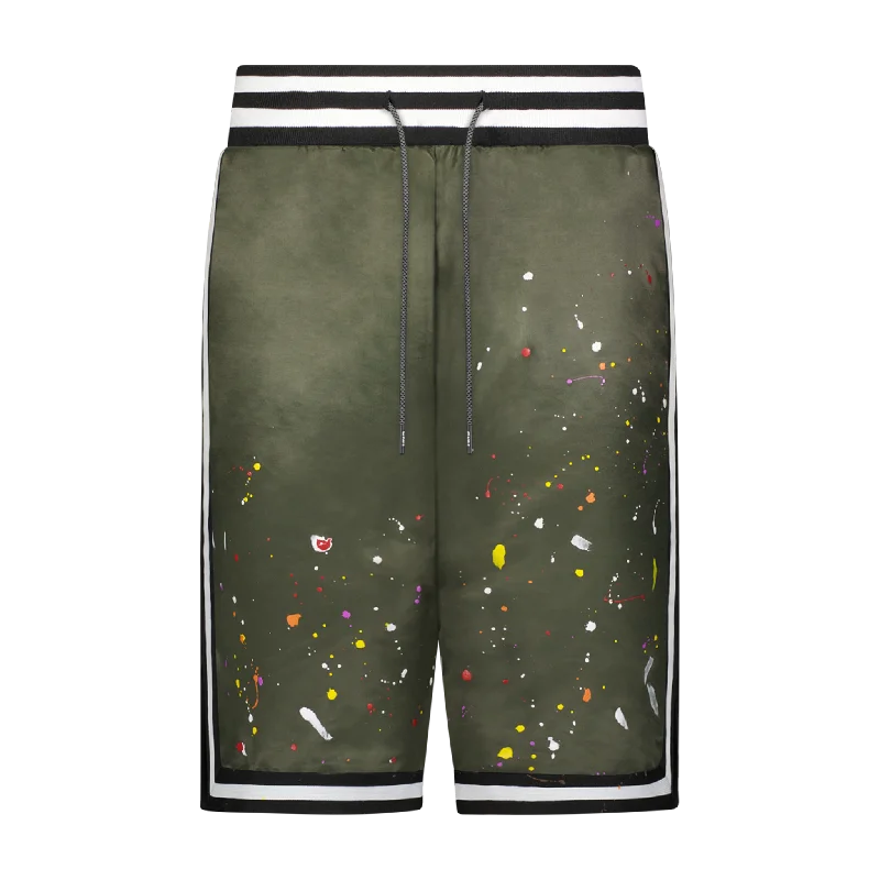 Comfortable Shorts For Men-"SPLATTER PAINT" BASKETBALL SHORT