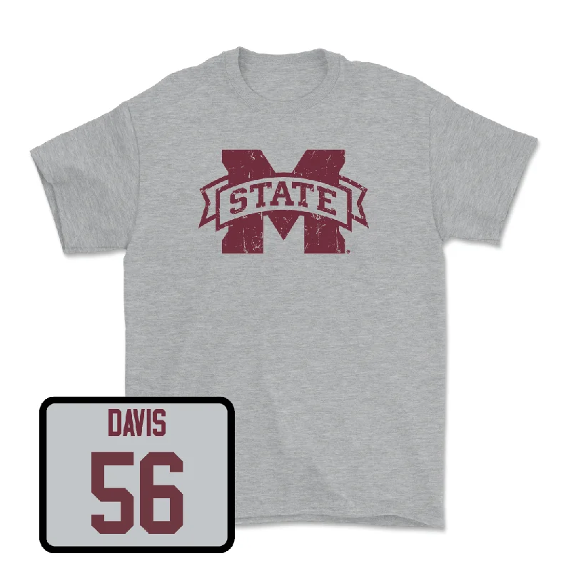 T-Shirt For Custom Player-Specific Merchandise-Sport Grey Football Classic Tee  - Wesley Davis