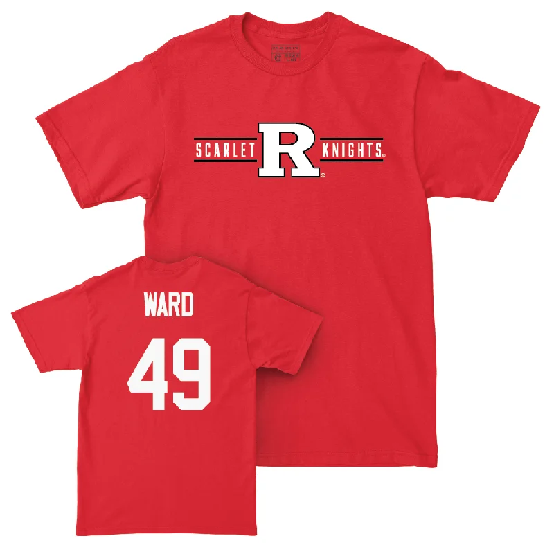 T-Shirt For Signature Team Gear-Red Football Scarlet Knights Tee - Evan Ward