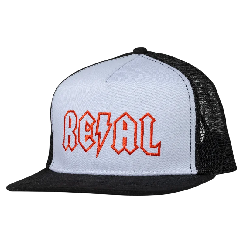 Hats For Group Customization-REAL SKATEBOARDS - "DEEDS" SNAPBACK HAT (WHITE/BLACK/RED)