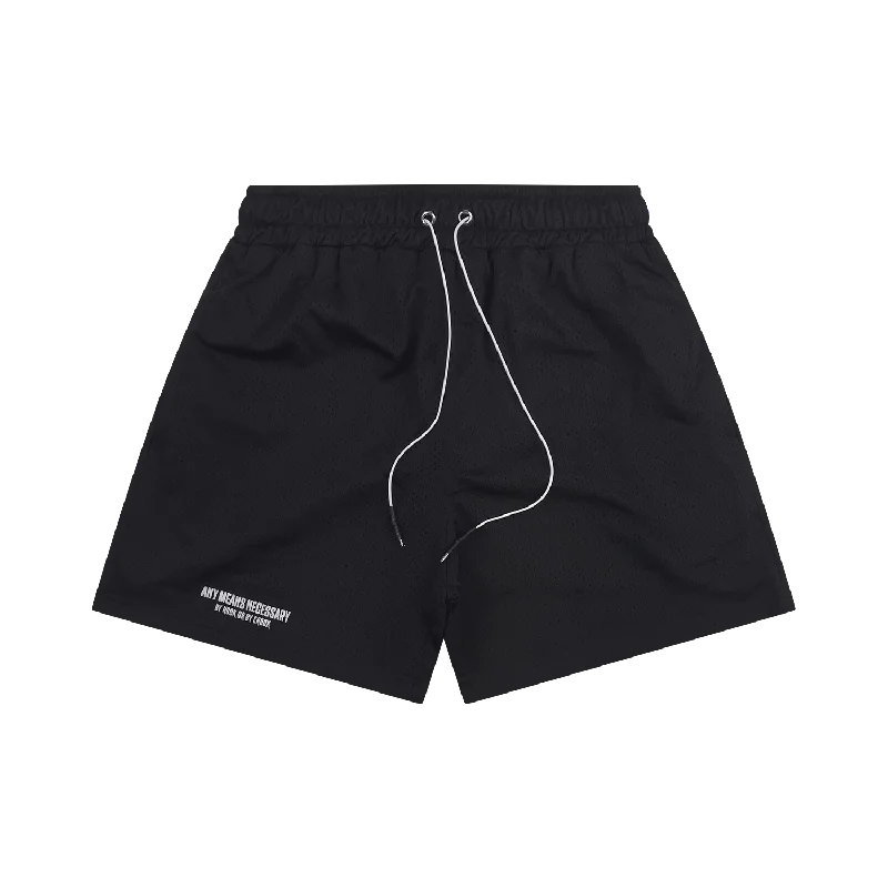 Sports Shorts For Running-By Hook Mesh Shorts Black