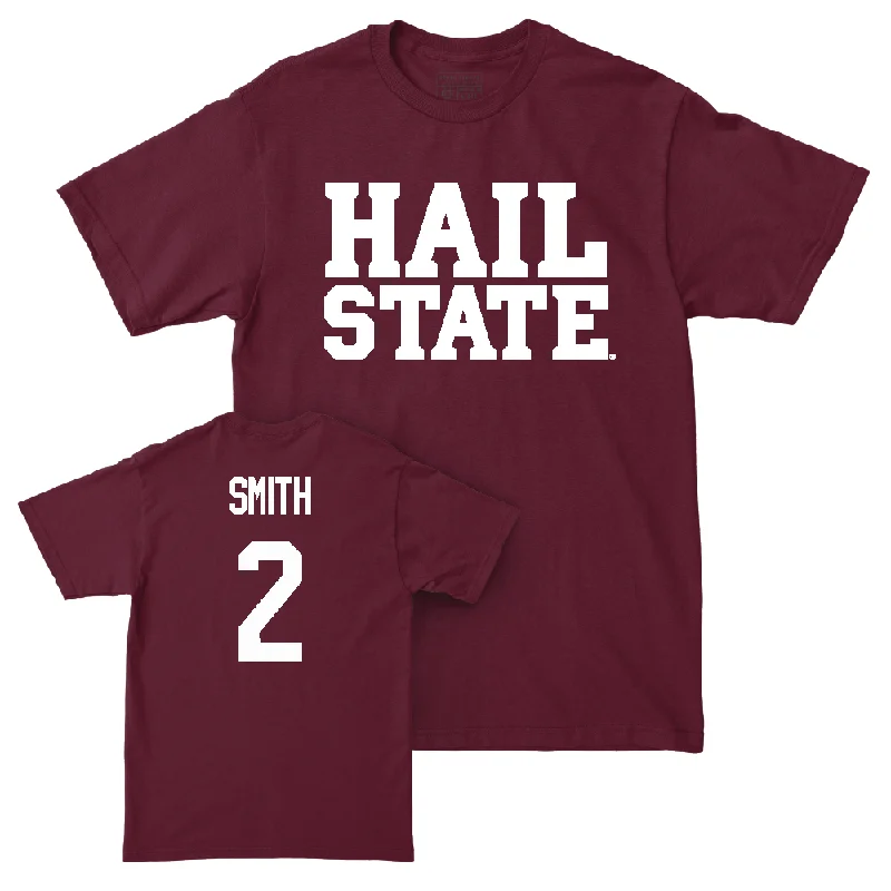 T-Shirt For Fan Apparel Customization-Maroon Football Hail Tee - Isaac Smith