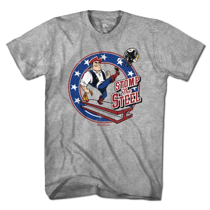 T-Shirt With Personalized Number-Stomp The Steel New England T-Shirt