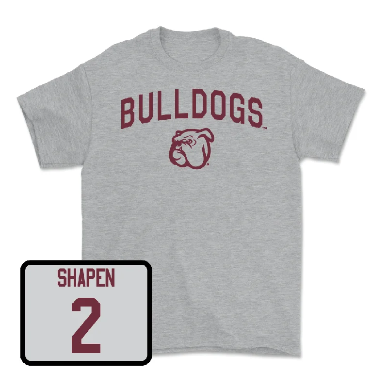 T-Shirt For Fan Customization Orders-Sport Grey Football Bulldogs Tee  - Blake Shapen