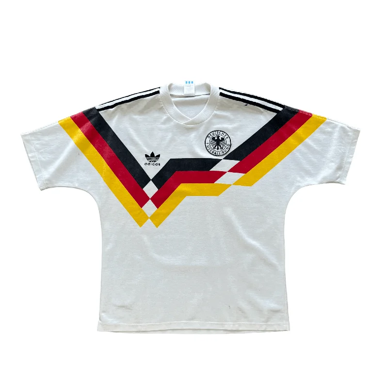 T-Shirt For Exclusive Event Fan Gear-1988-91 White Adidas West Germany Home Shirt - M