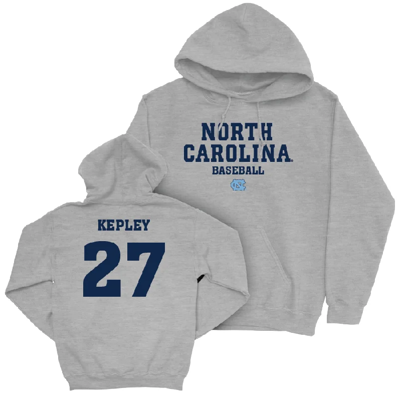 Hoodies For Promotional Products-UNC Baseball Sport Grey Staple Hoodie   - Kane Kepley