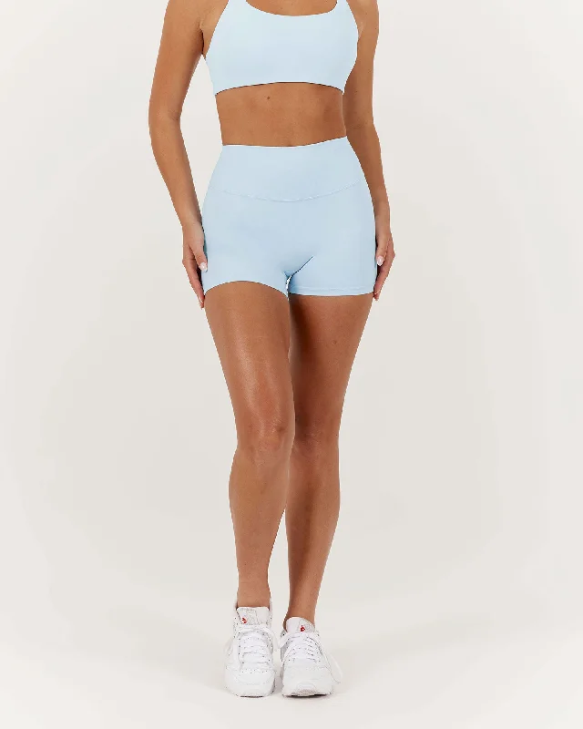 Shorts With Custom Embroidery-MOTION SHORTS 4" - ICE BLUE