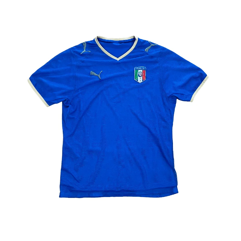 T-Shirt For Group Orders-2008-09 Blue Puma Italy Football Shirt - S