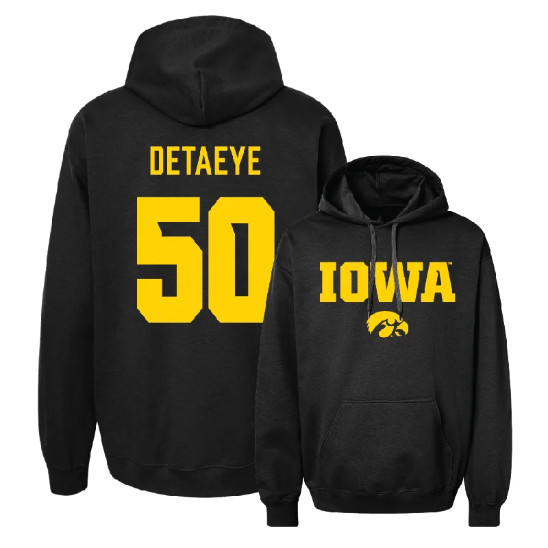 Hoodies With High-Quality Fabric-Baseball Black Classic Hoodie - Benjamin DeTaeye