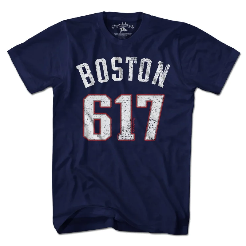 T-Shirt For Team Fundraiser Custom Orders-Boston 617 Football T-Shirt