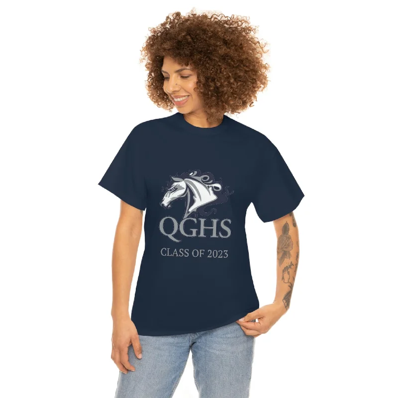 T-Shirt For High School Teams-Queens Grant HS Class of 2023 Cotton Tee