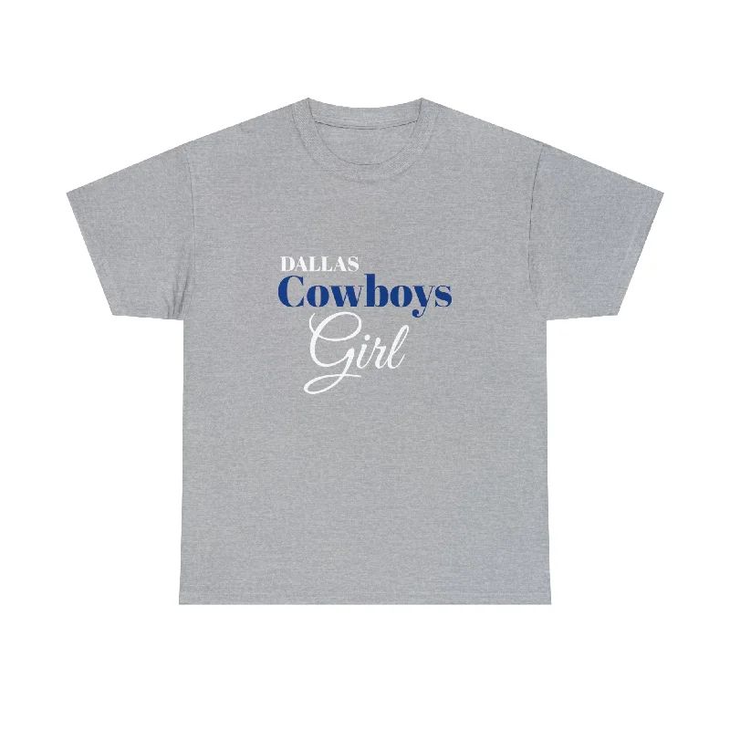 T-Shirt For Fundraisers-Dallas Cowboys Girl Unisex Heavy Cotton Tee