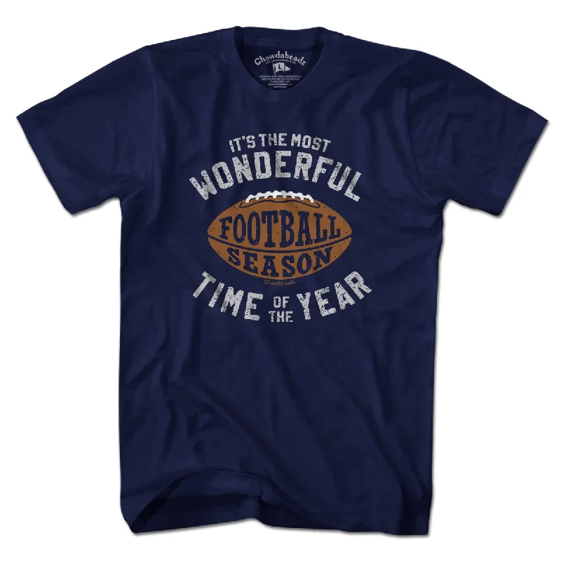 T-Shirt For Personalized Numbering And Text-Most Wonderful Time Football Season T-Shirt