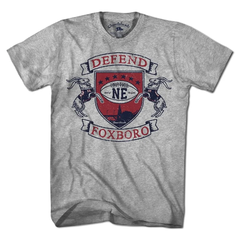 T-Shirt For Fan Event Merchandise-Defend Foxboro Football Shield T-Shirt