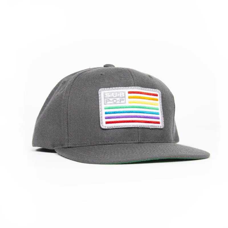 Hats With Wool Material-Rainbow Flag Dark Grey Hat