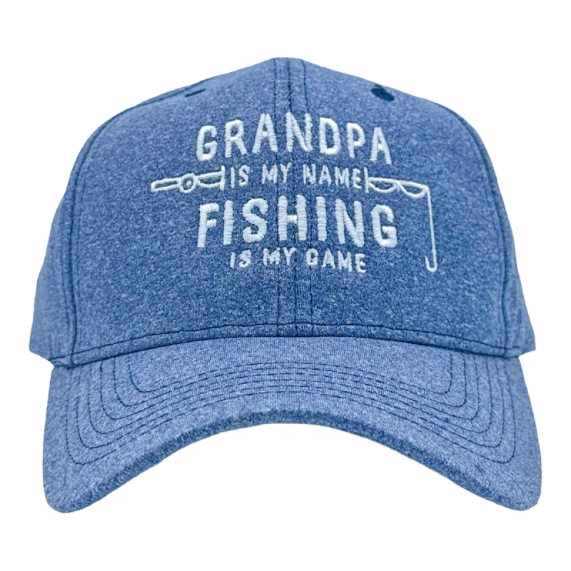 Hats For Kids-Grandpa Is My Name Fishing Is My Game