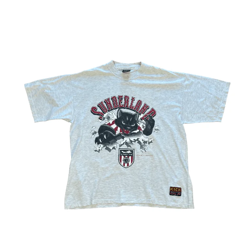 T-Shirt For High-Quality Event Customization-Vintage 90s Grey Sunderland Football Tee - XL