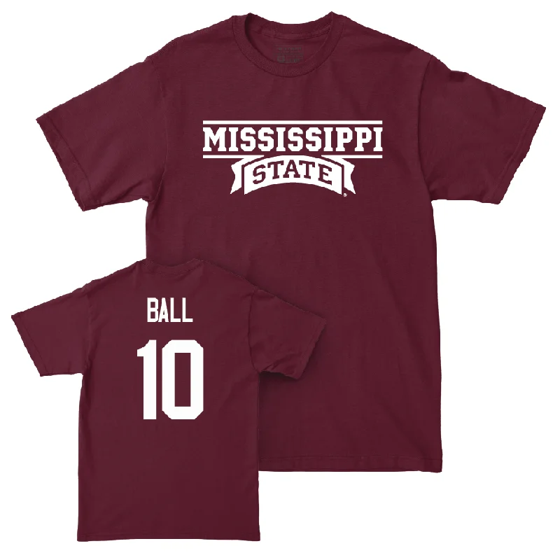 T-Shirt For Team Apparel Customization-Maroon Football Team Tee   - Cameron Ball